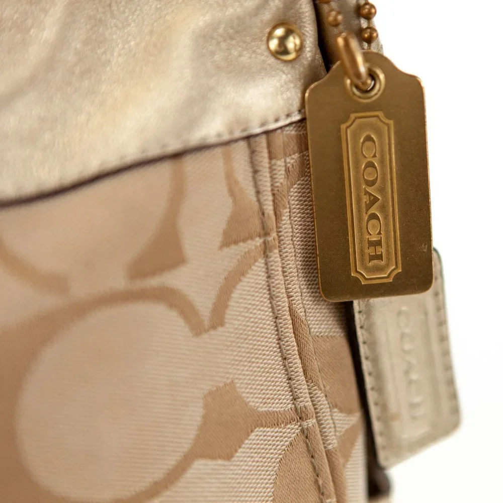 COACH Zoe Canvas Signature C Buckle Hobo Shoulder Handbag - H0868-12657 - Picture 8 of 16